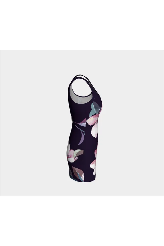 Plum Floral Bodycon Dress