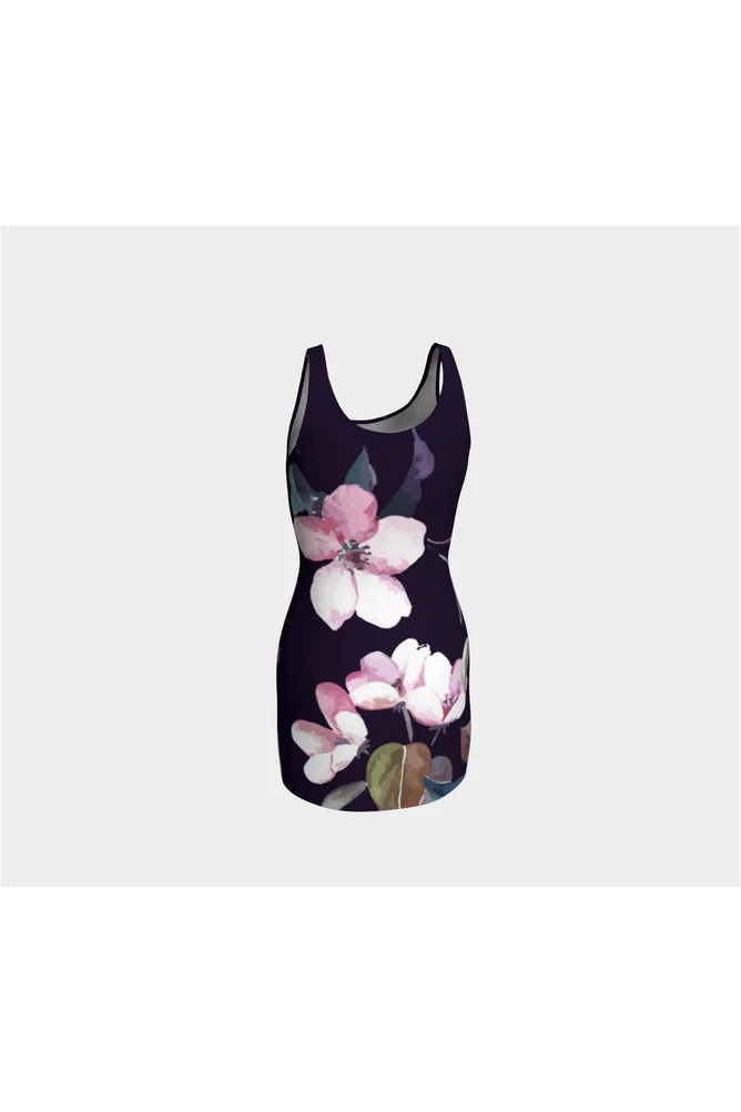Plum Floral Bodycon Dress