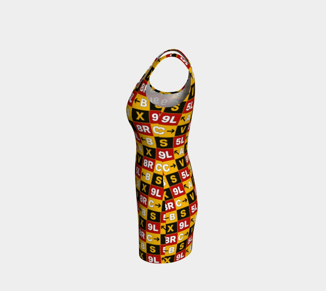 Runway Signs Bodycon Dress