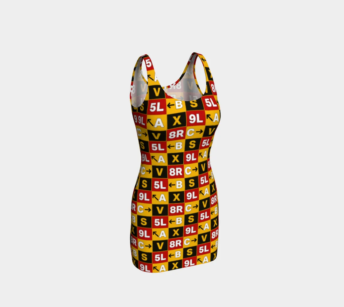 Runway Signs Bodycon Dress