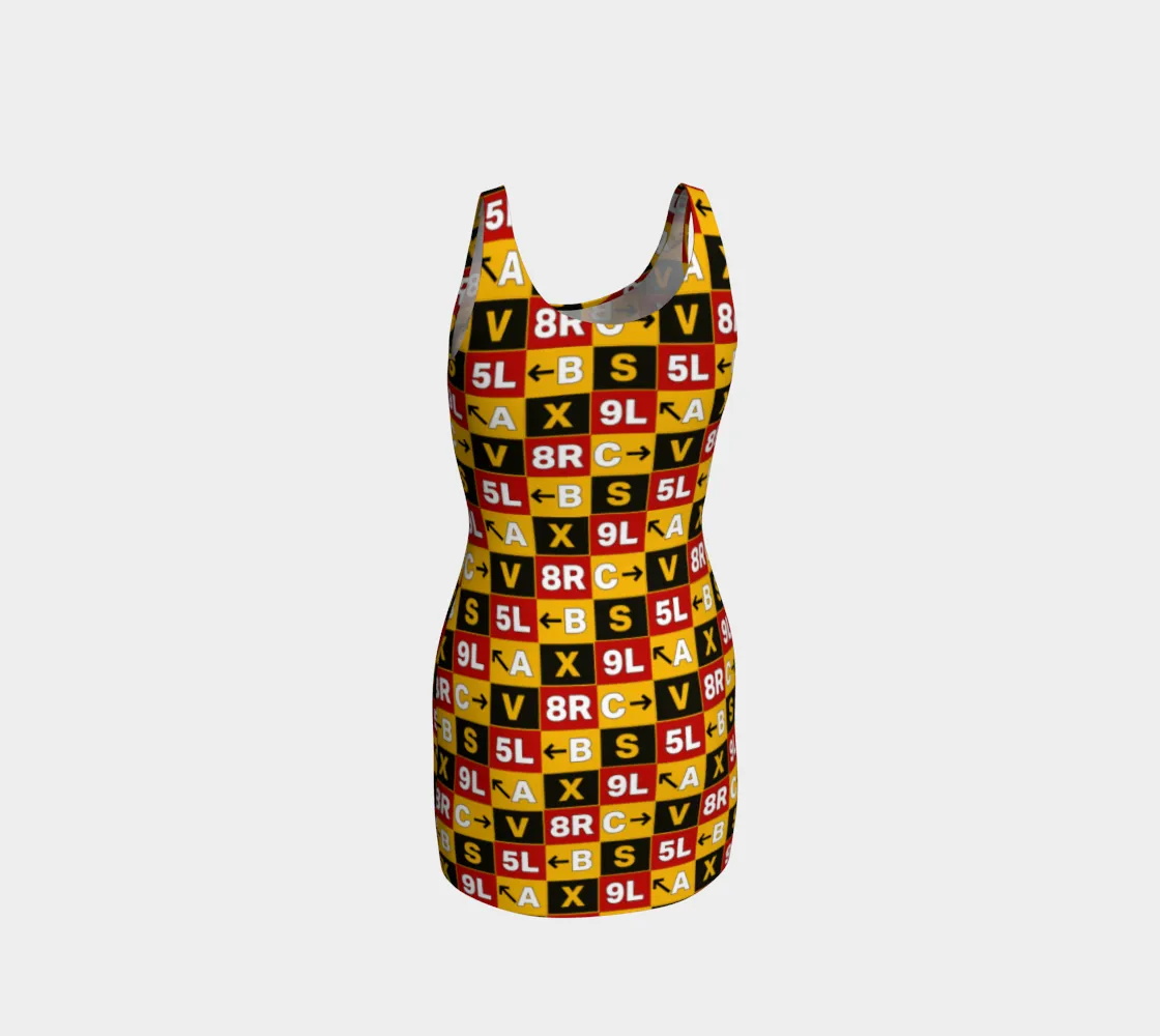 Runway Signs Bodycon Dress