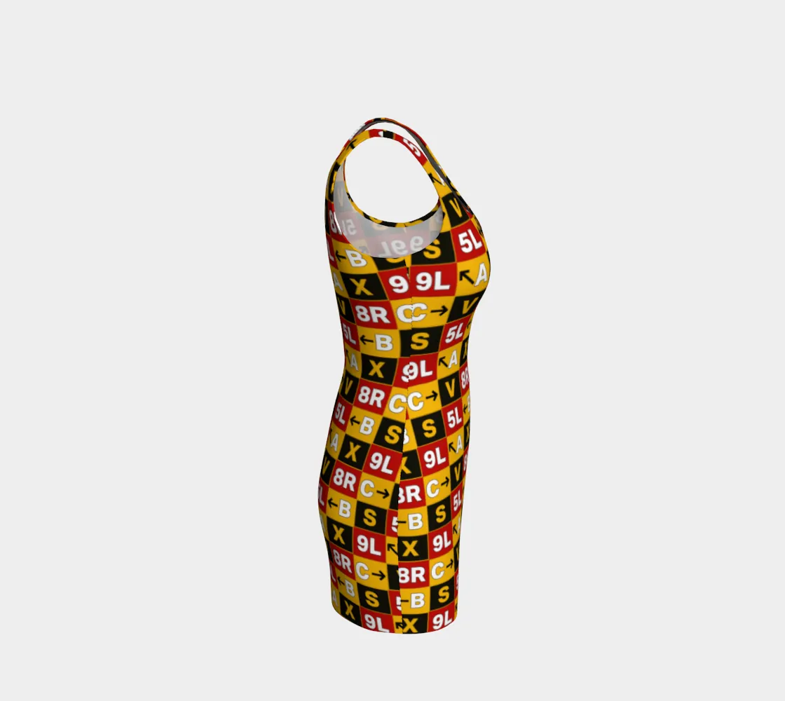 Runway Signs Bodycon Dress