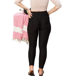 Scrunch Booty Lift Leggings High Waist Yoga Pants Tummy Control Tights Butt Lifting Leggings Ruched Butt Textured Activewear One Size