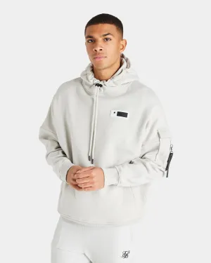 Sik Silk Toggle Cord Oversized Hoodie Grey