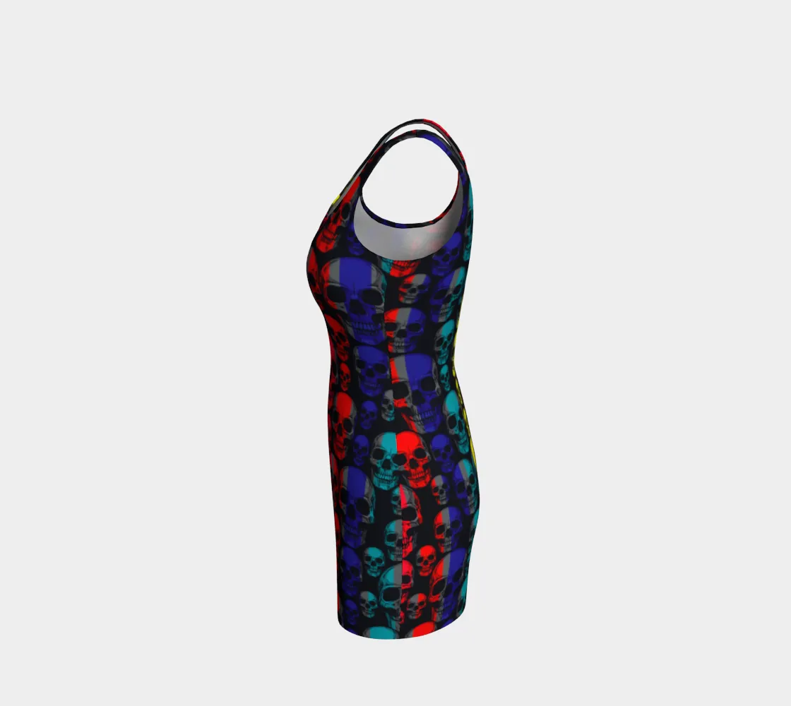 Skull Print Bodycon Dress