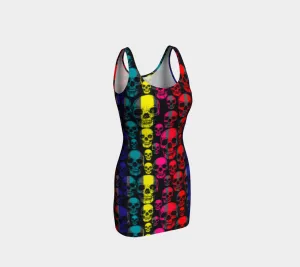 Skull Print Bodycon Dress