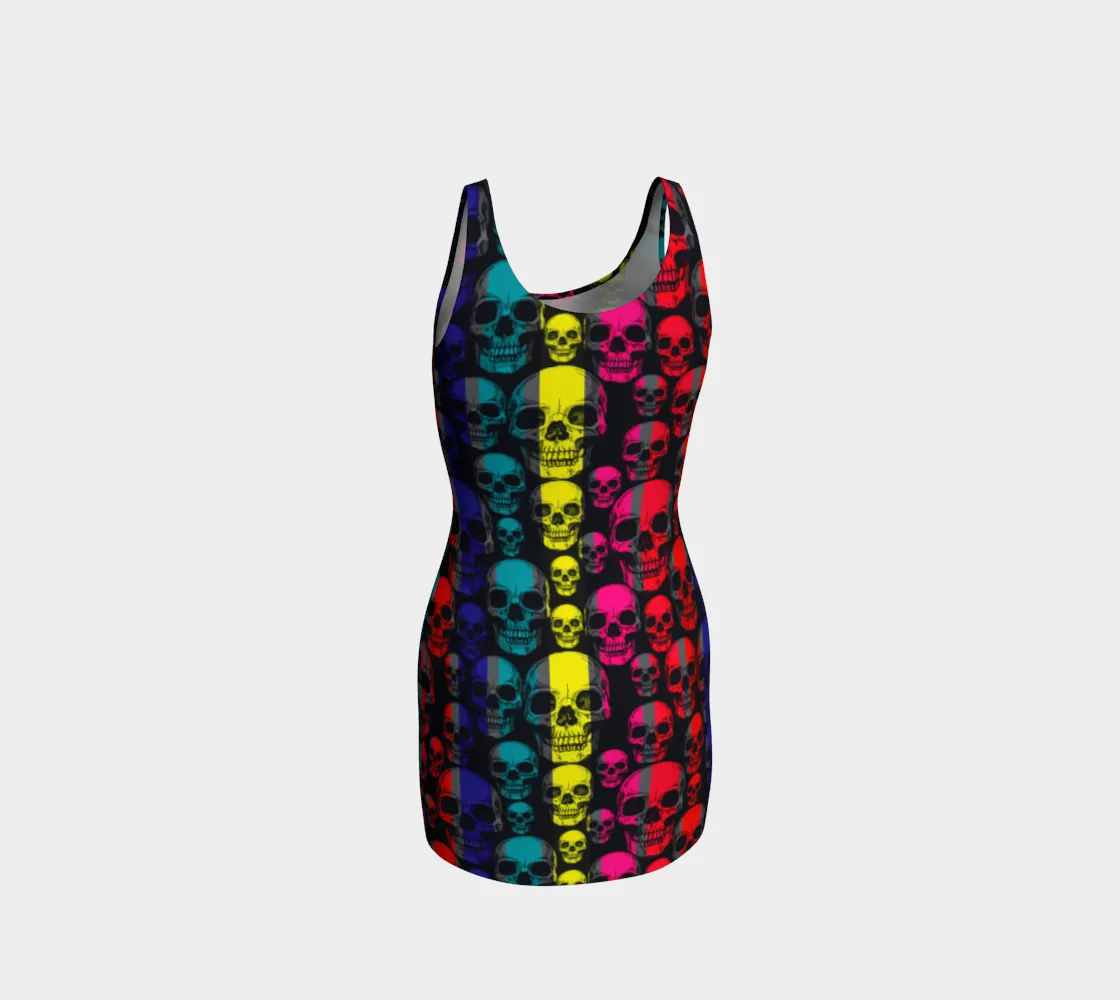 Skull Print Bodycon Dress