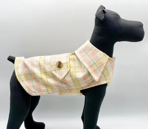 Spring Plaid Tweed Trench Coat