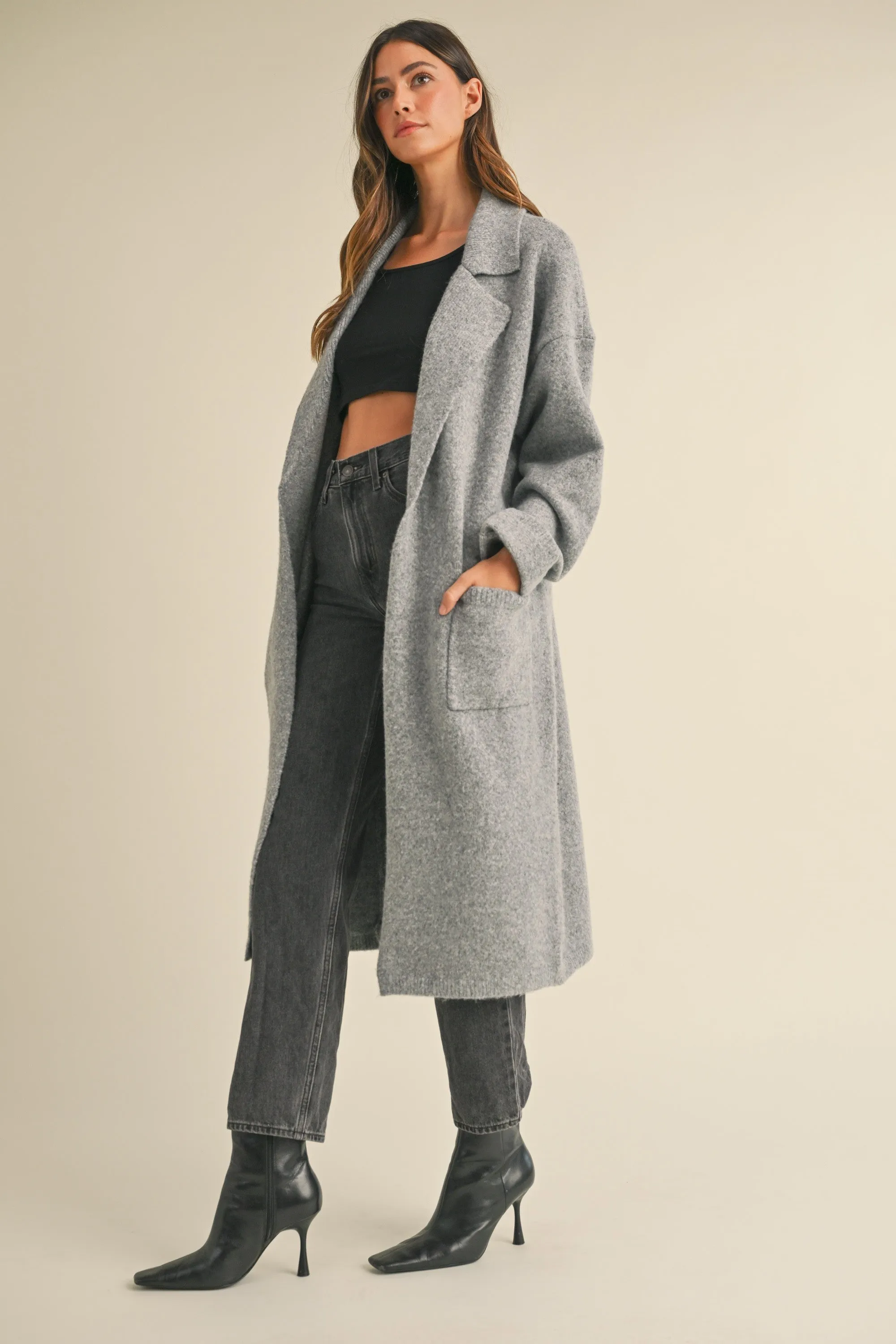 The Evangeline Knit Trench Coat