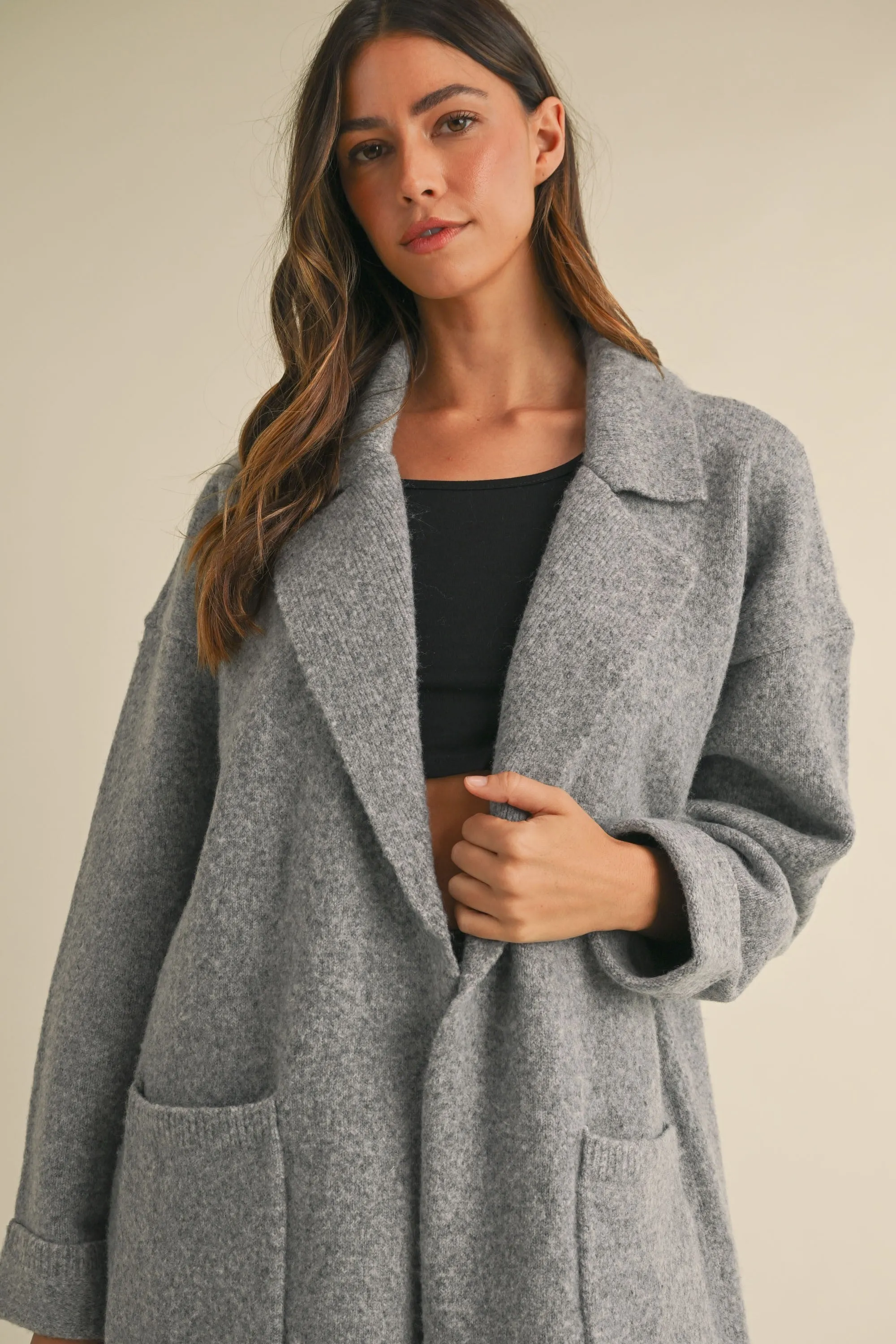 The Evangeline Knit Trench Coat