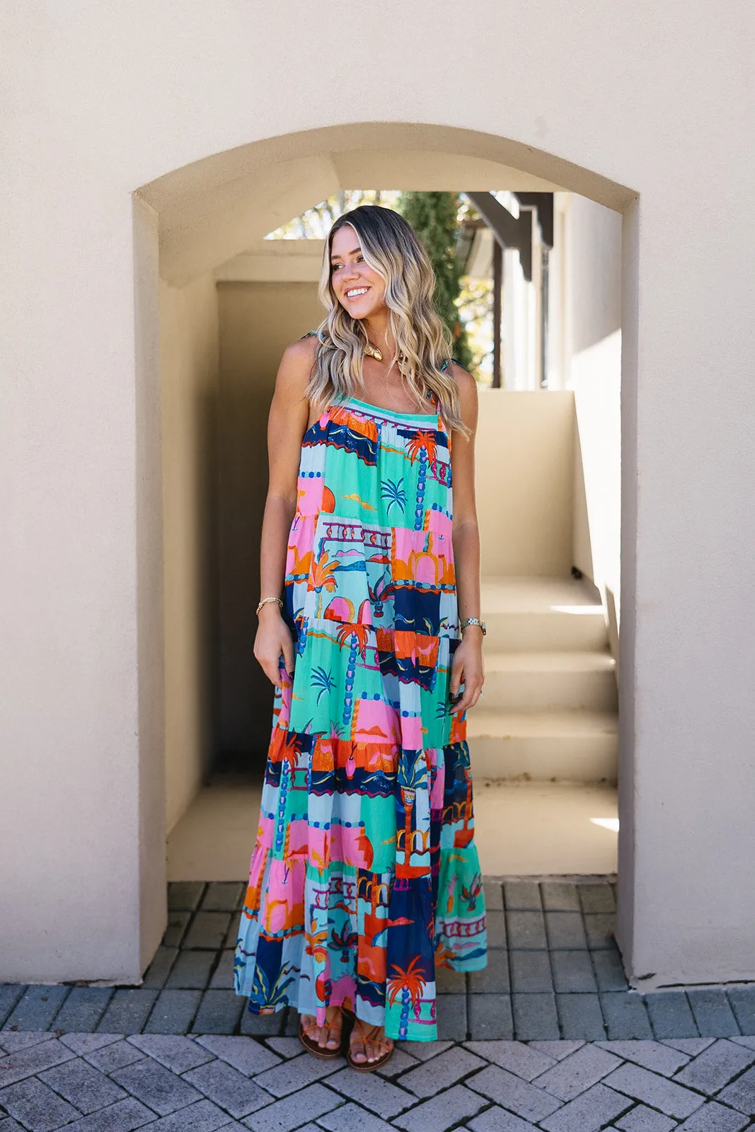 Tropic Maxi Dress - Blue Multi