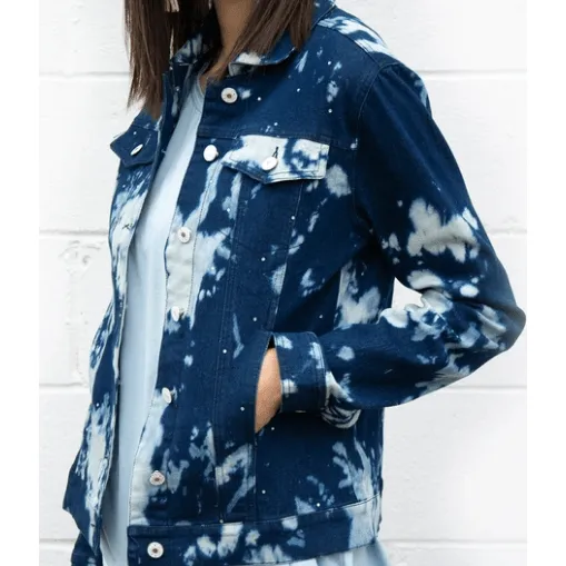 Tye Dye Denim Bling Classic Jacket