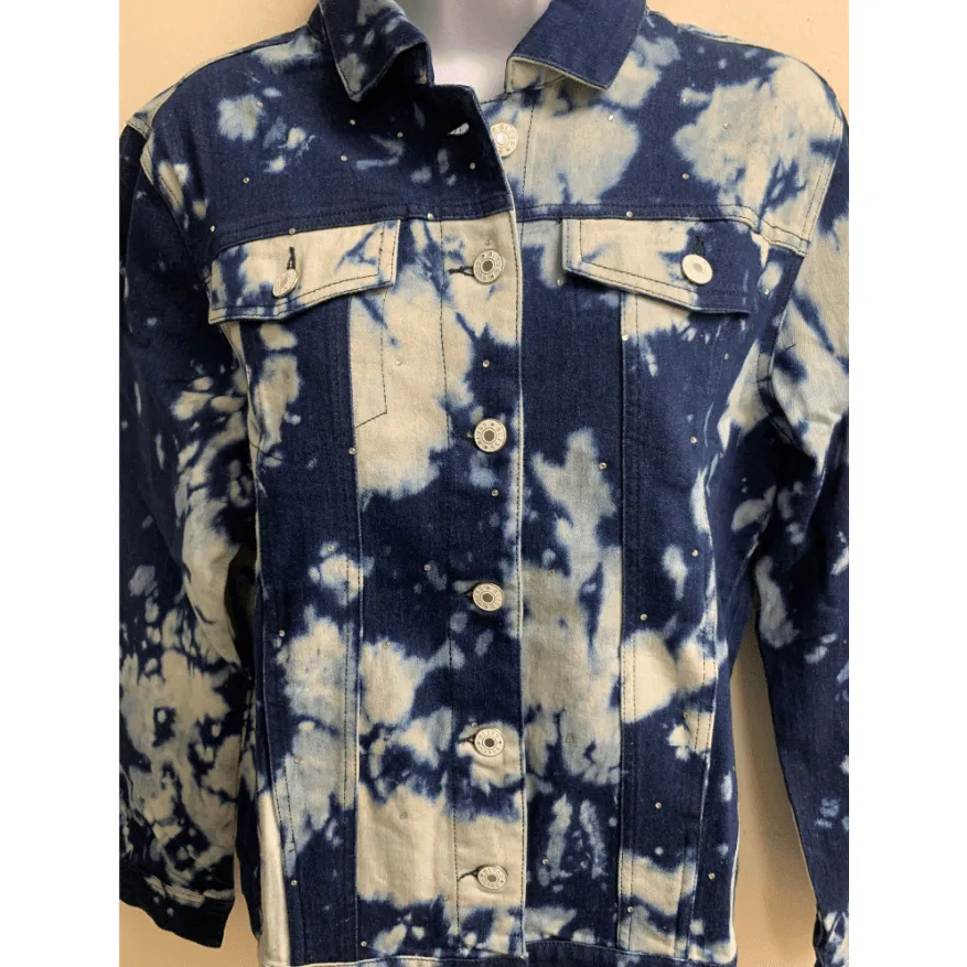 Tye Dye Denim Bling Classic Jacket