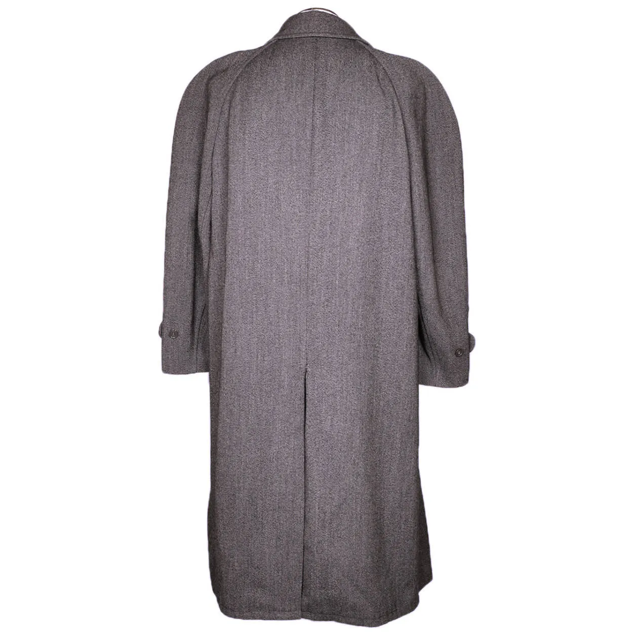 Vintage 1980s Moschino Mens Coat Wool Italian Trench Style Overcoat Size XL Long