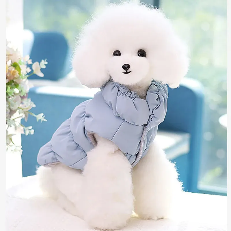 Warm Padded Dog Jacket with D-Ring Attachment