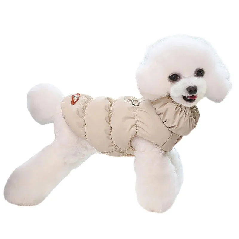 Warm Padded Dog Jacket with D-Ring Attachment