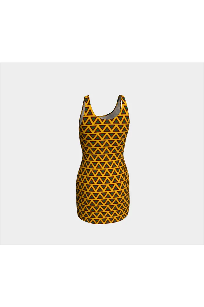 West African Print Bodycon Dress
