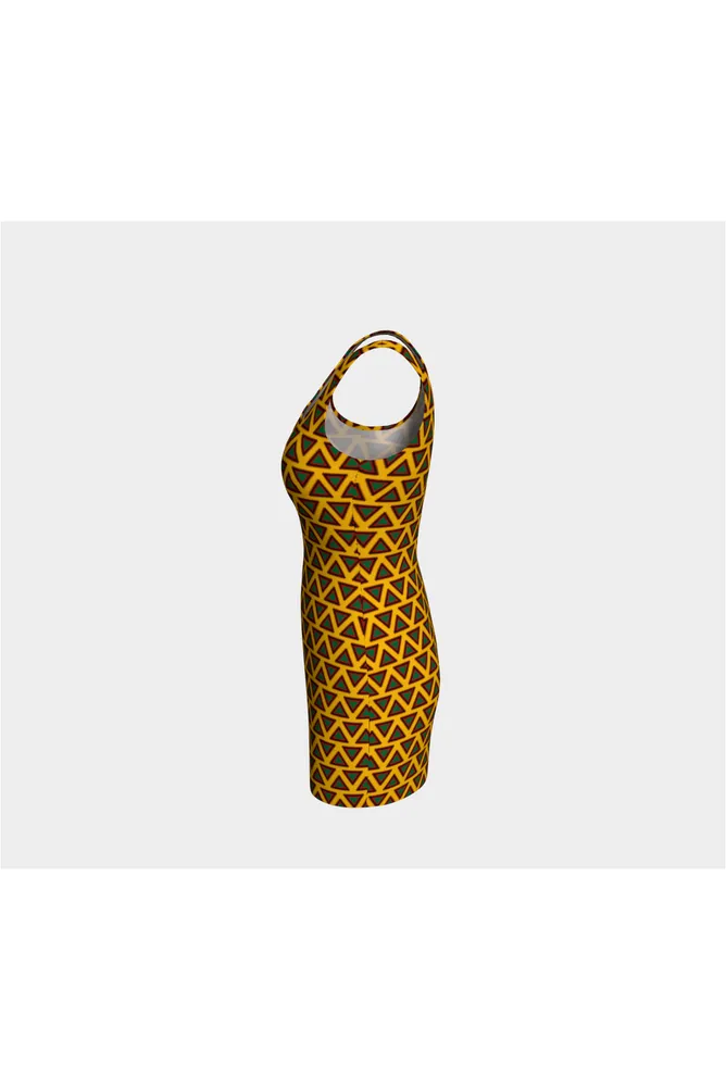 West African Print Bodycon Dress