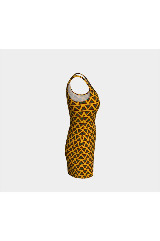 West African Print Bodycon Dress