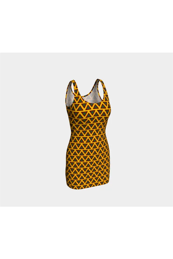 West African Print Bodycon Dress