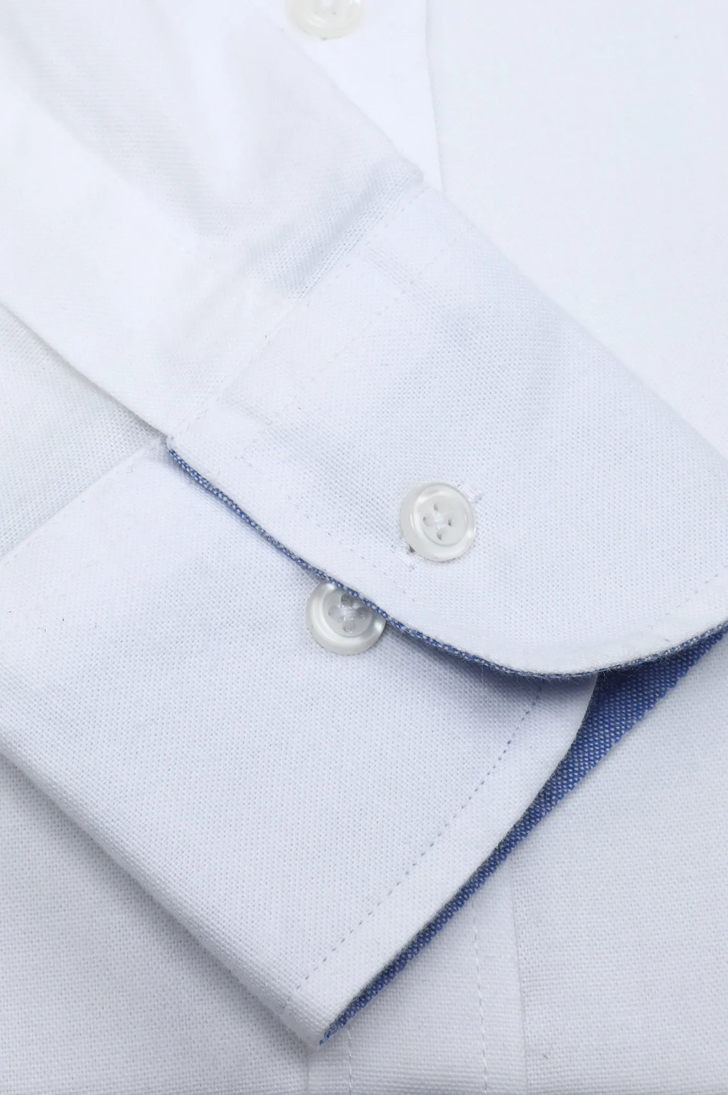 White Self Casual Shirt