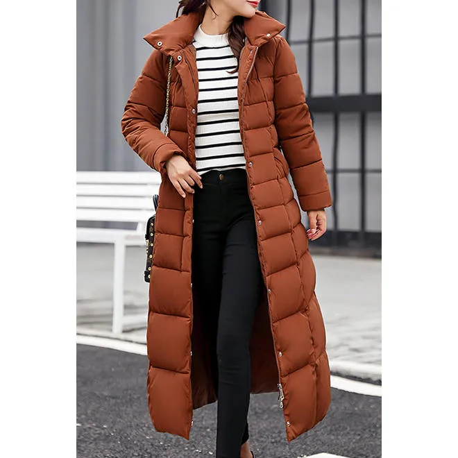 Women Qualited Slim Long Soft Padded Winter Jacket - WJC23467