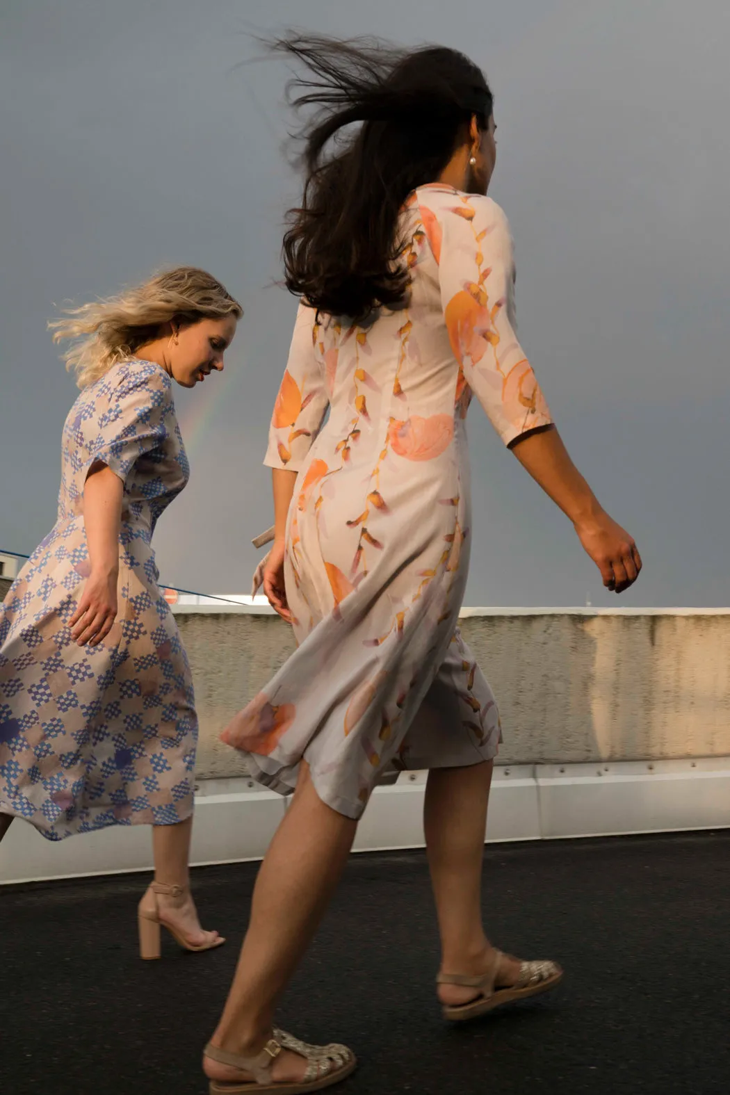 Wrap Dress Orange Jellyfish