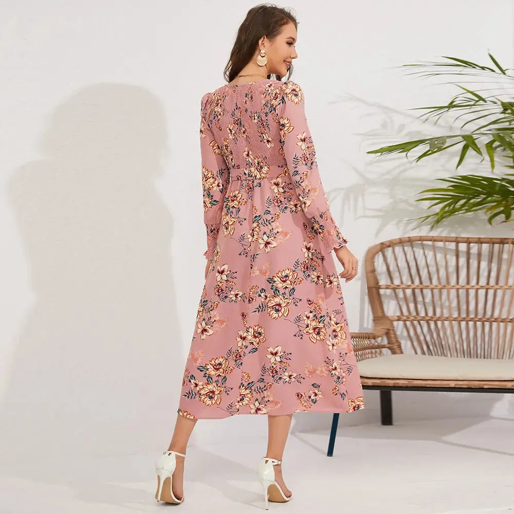 Yellow Floral Maxi Dress