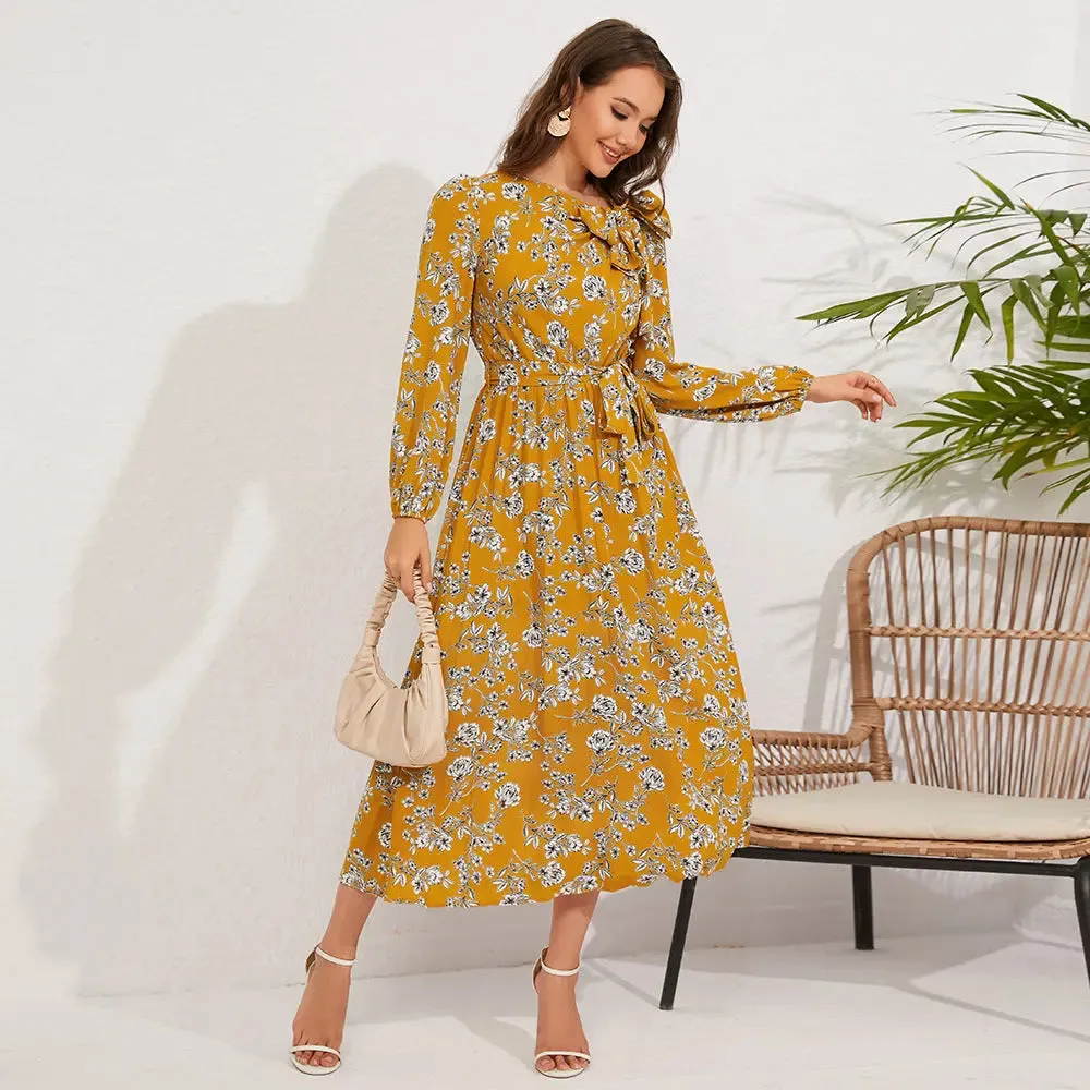 Yellow Floral Maxi Dress
